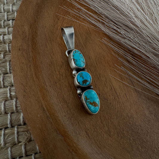 Kingman Turquoise 3 Drop Pendant