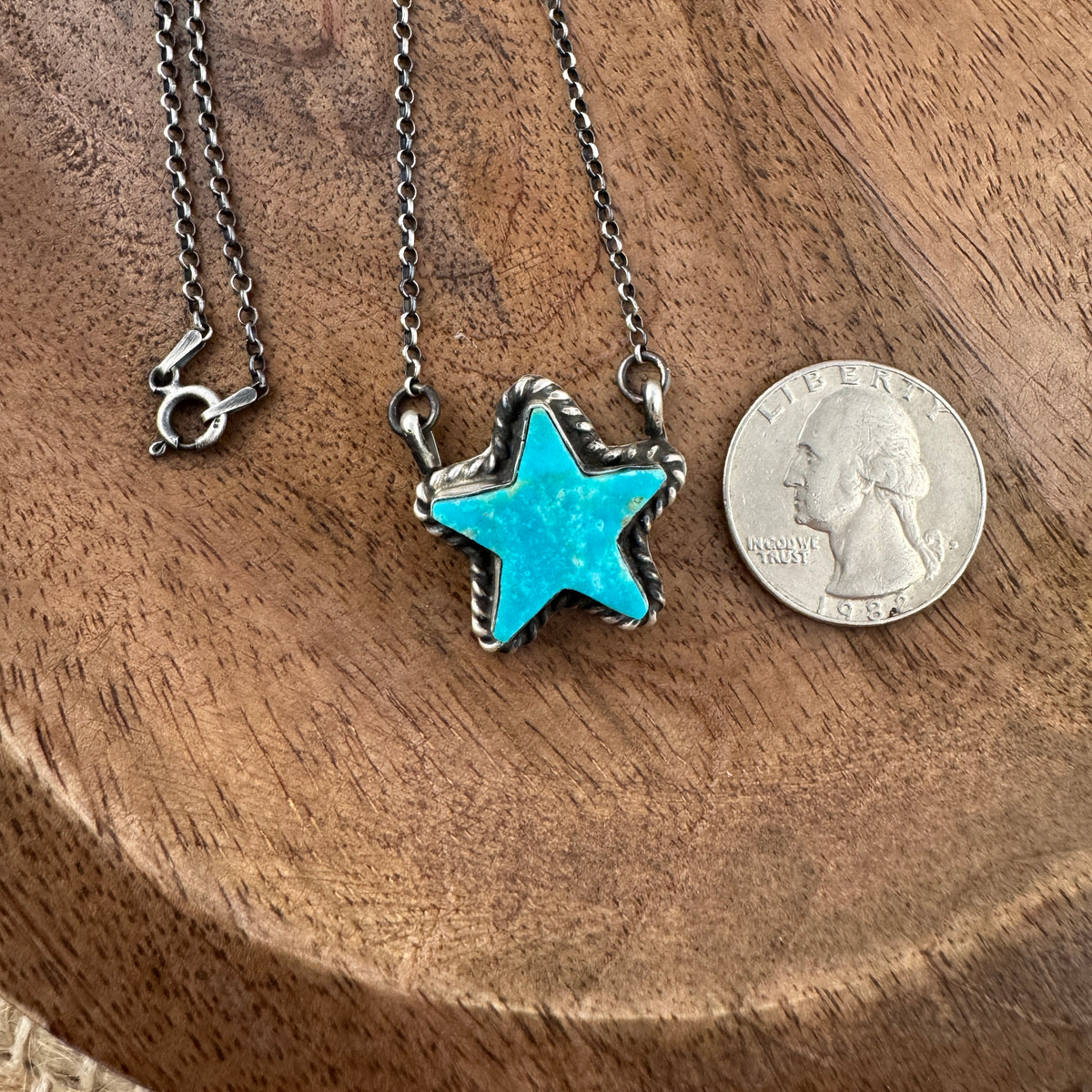 Kingman Turquoise Star Necklace