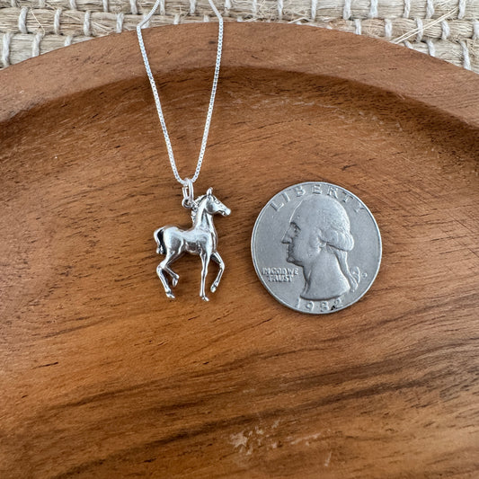 Prancing Horse Charm Necklace