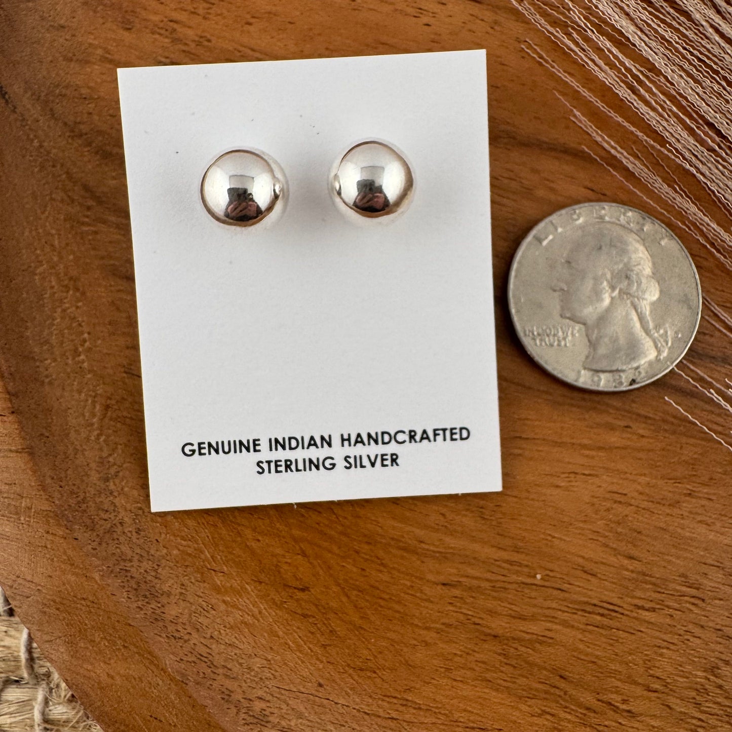 Sterling Silver Ball Studs - Large