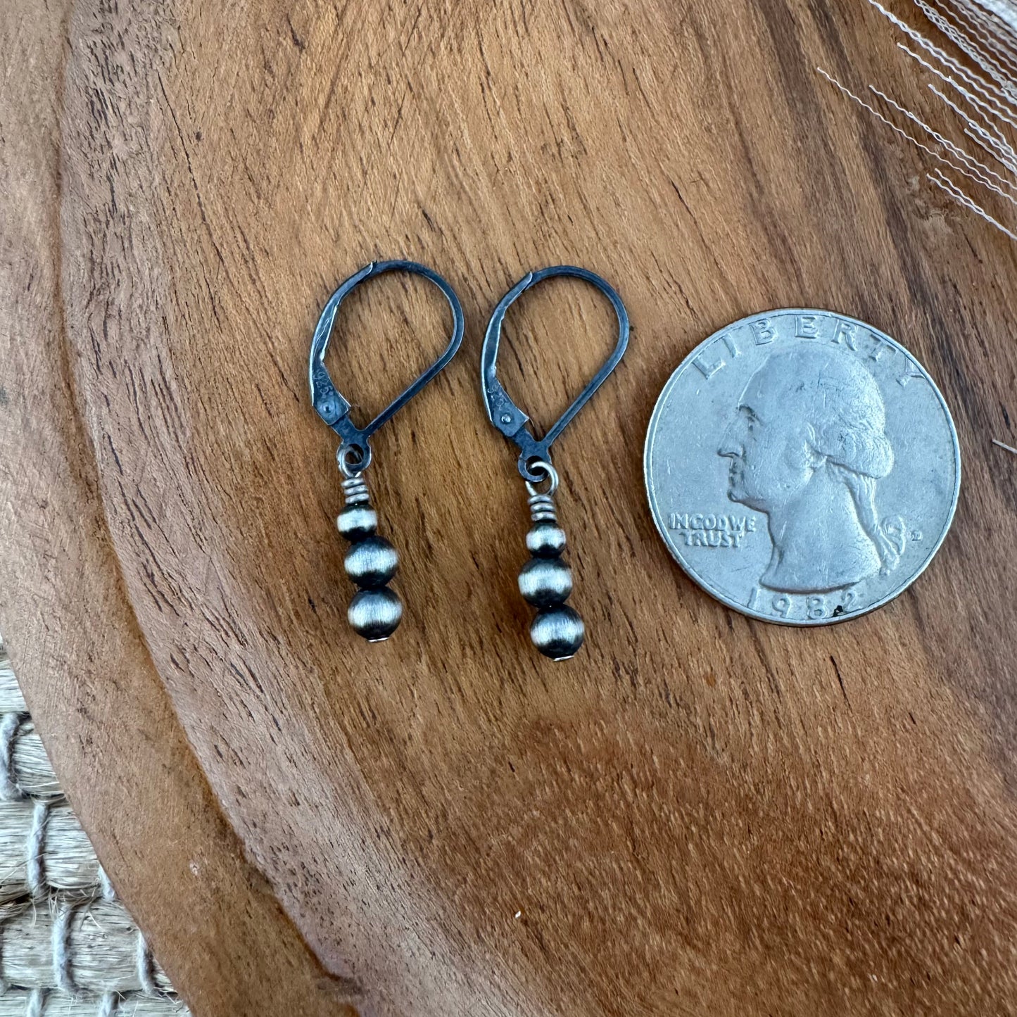 Sterling Pearl Dangle Earrings