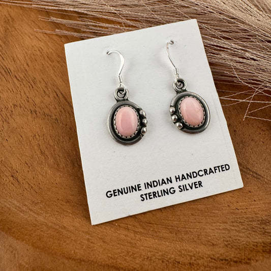 Pink Conch Shell Dangle Earrings
