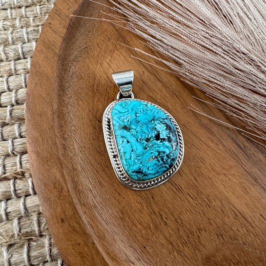Blue Diamond Turquoise Pendant