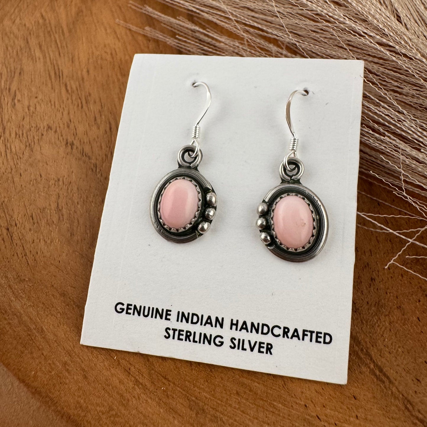 Pink Conch Shell Dangle Earrings