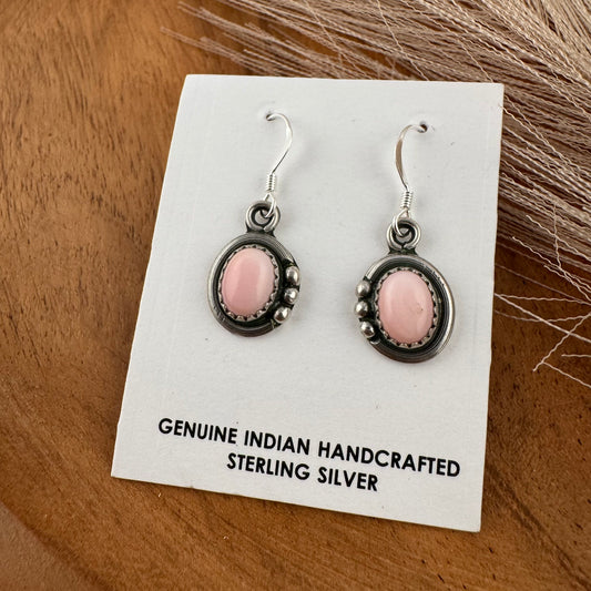 Pink Conch Shell Dangle Earrings
