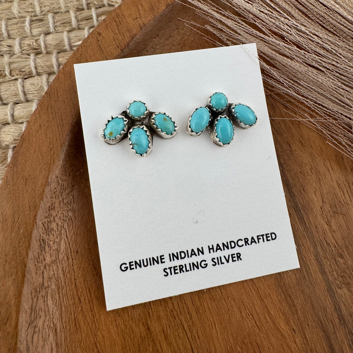 Turquoise Cluster Earrings
