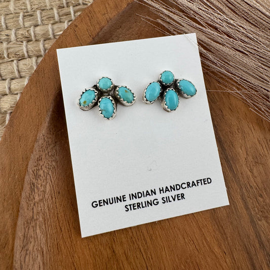 Turquoise Cluster Earrings
