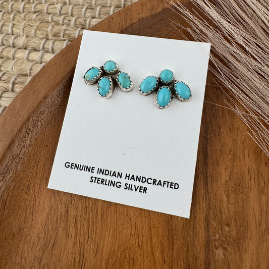 Turquoise Cluster Earrings