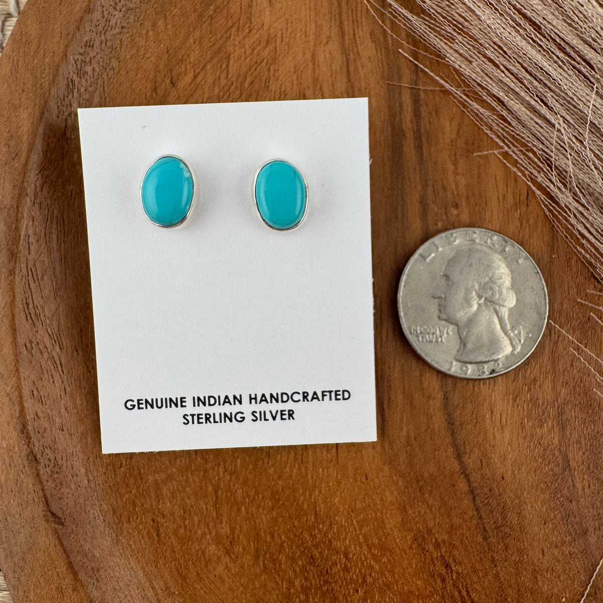 Kingman Turquoise Oval Studs