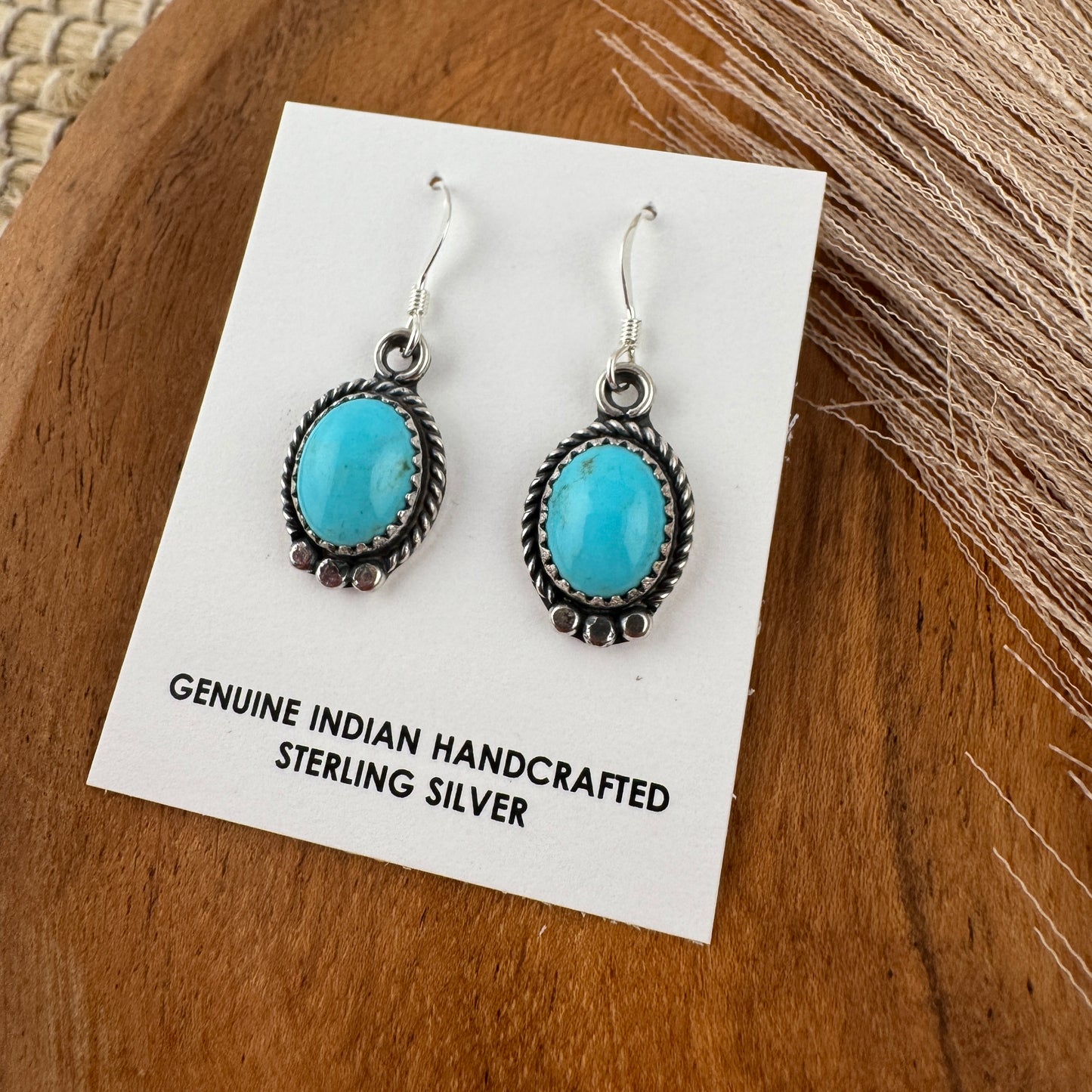 Kingman Turquoise Circle Earring