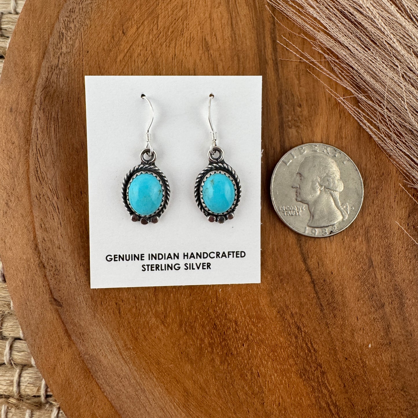 Kingman Turquoise Circle Earring