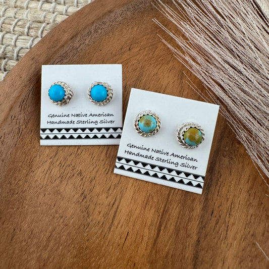 Small Turquoise Round Studs