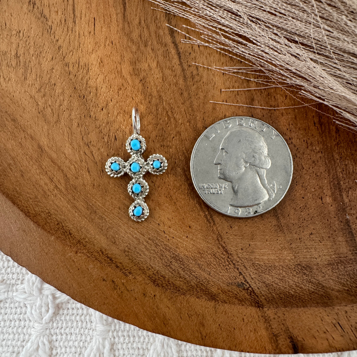 Small Turquoise Cross Pendant