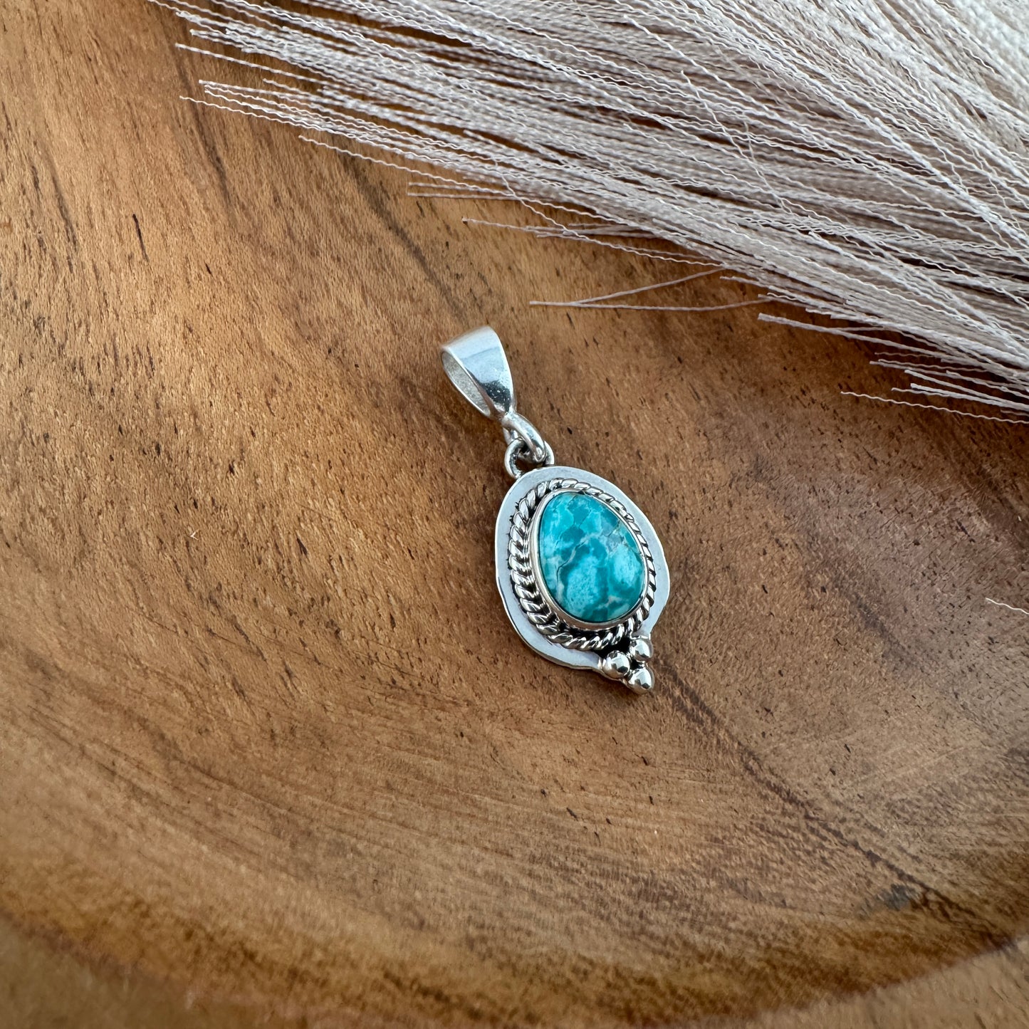 White Water Turquoise Small Pendant