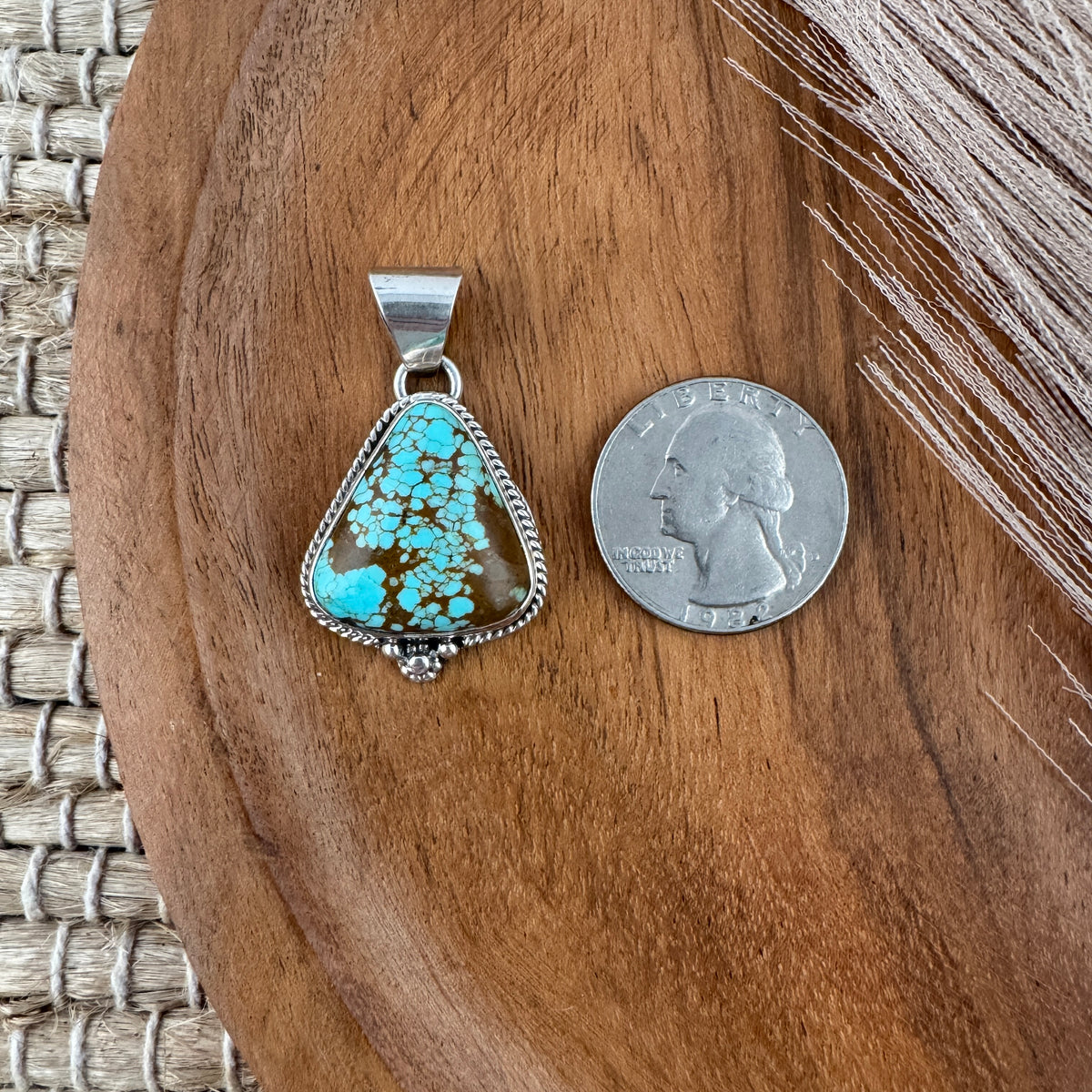 #8 Turquoise Triangle Pendant