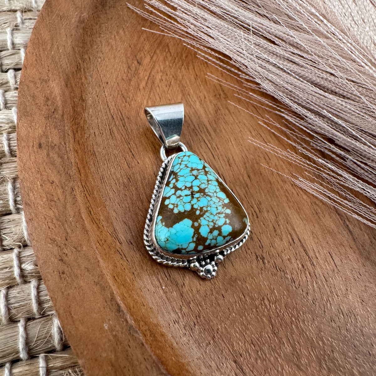 #8 Turquoise Triangle Pendant