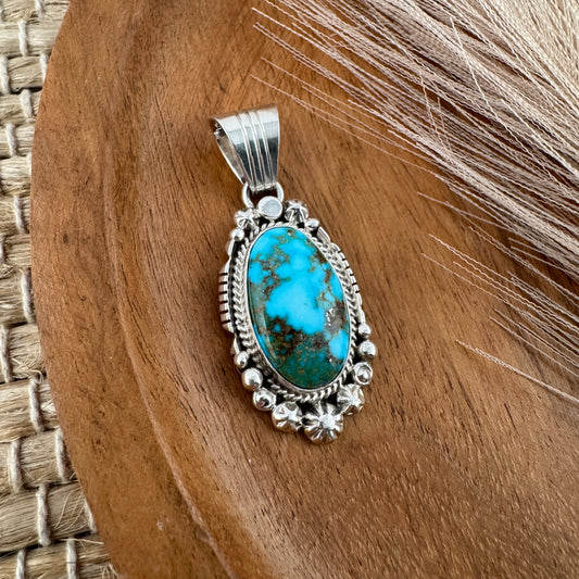 Kingman Turquoise Oval Pendant