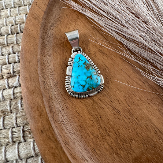 Kingman Turquoise Triangle Pendant
