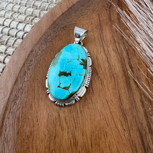 Kingman Turquoise Oval Pendant