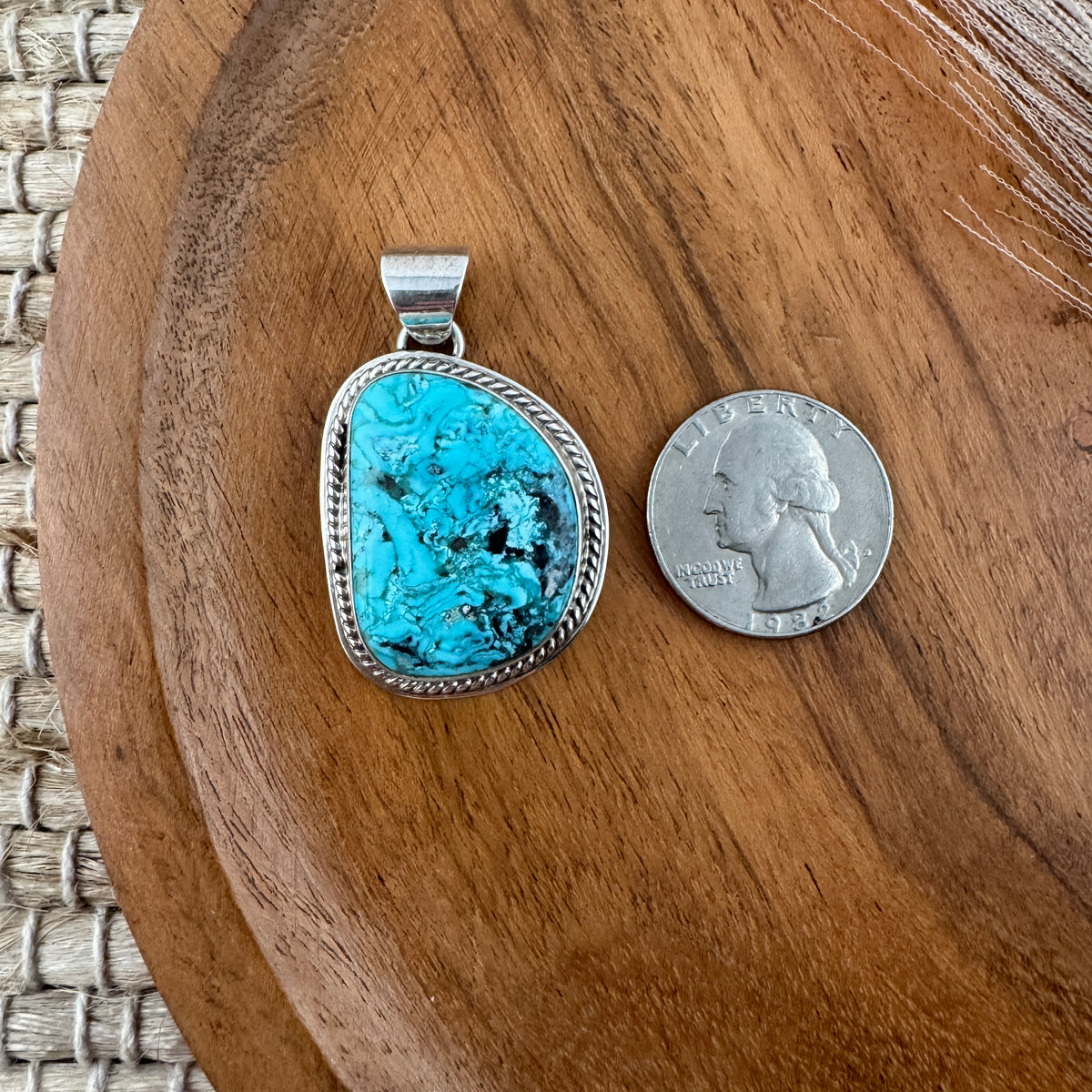 Blue Diamond Turquoise Pendant