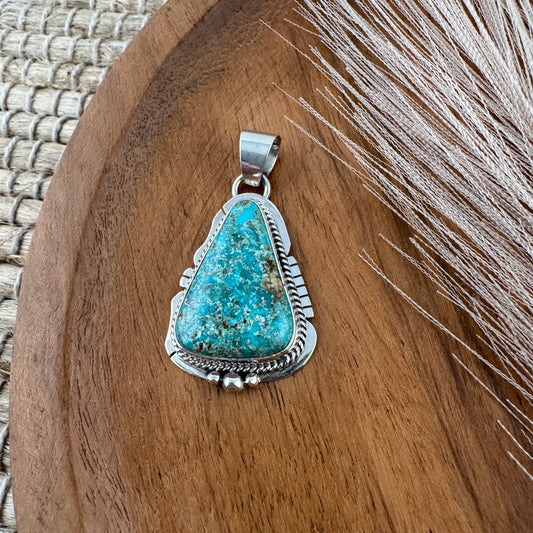 White Water Turquoise Triangle Pendant