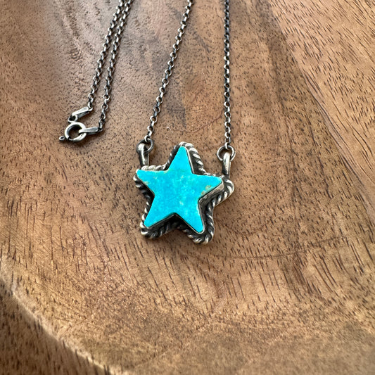 Kingman Turquoise Star Necklace