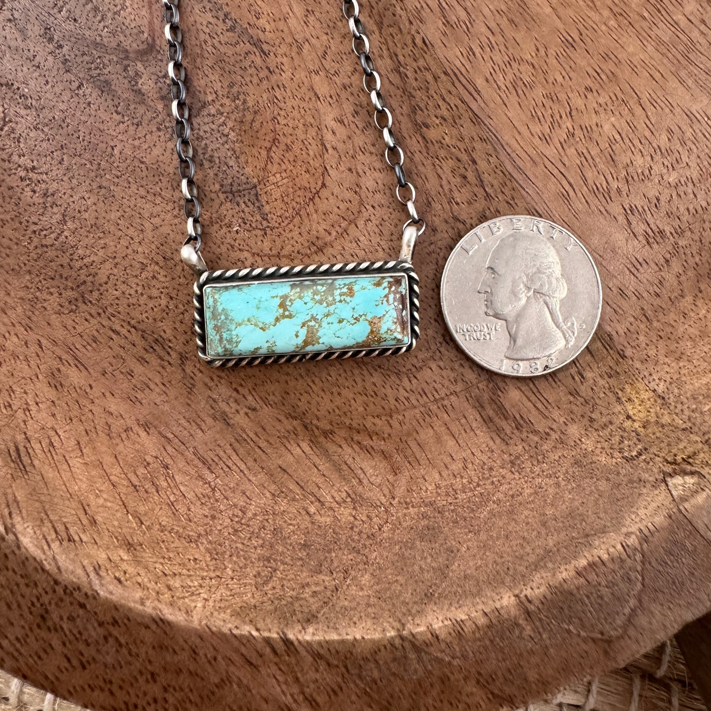 #8 Turquoise Bar Necklace