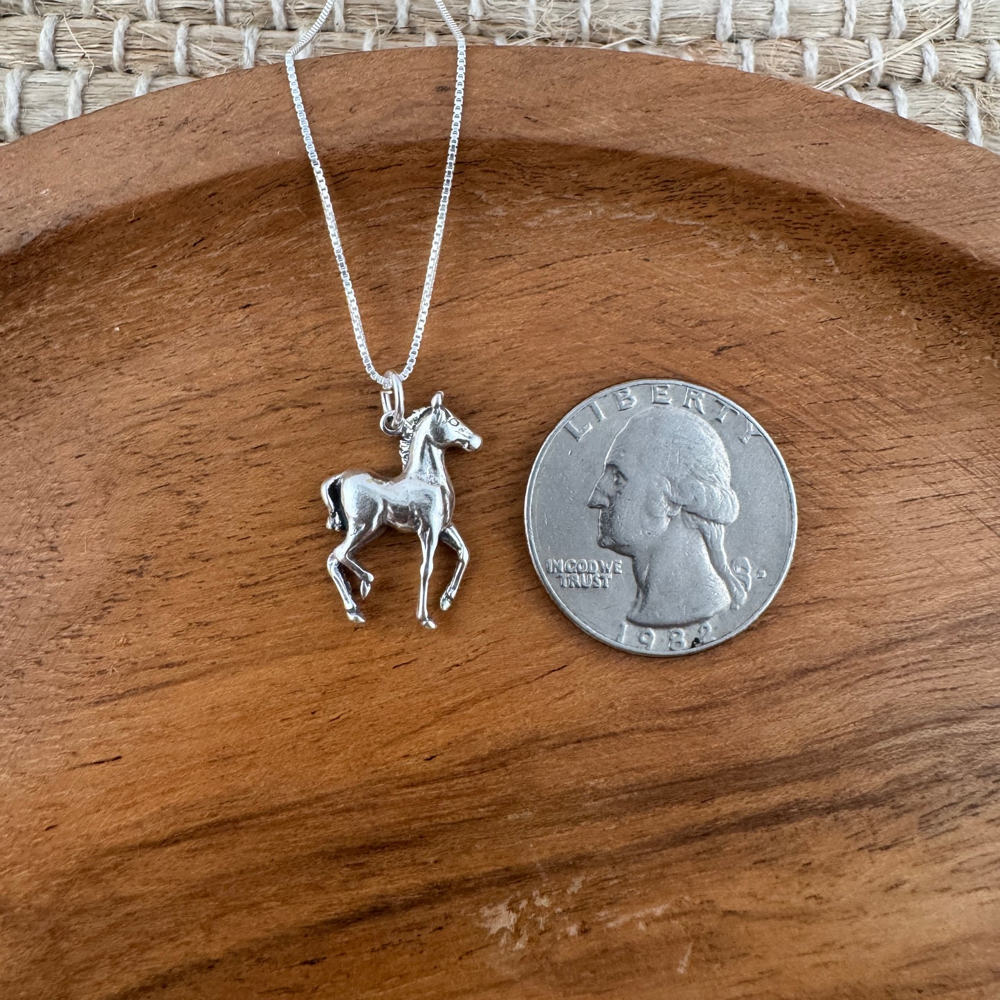 Prancing Horse Charm Necklace