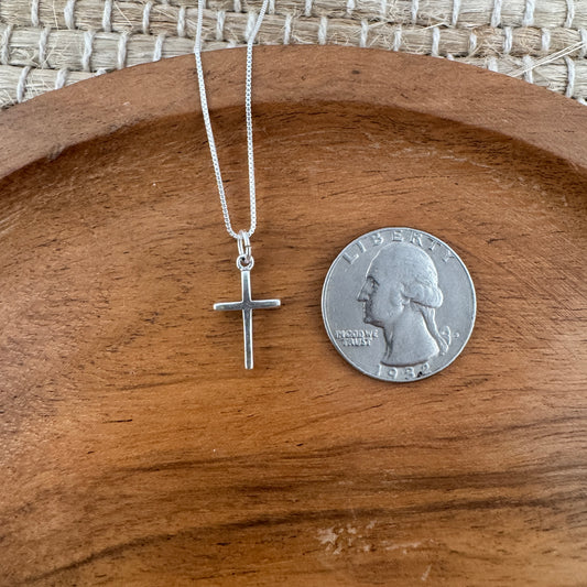 Small Cross Charm Necklace
