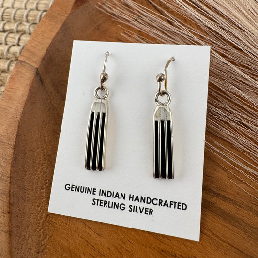 Sterling Silver Oxidized Earrings