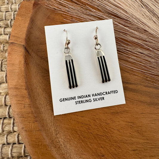 Sterling Silver Oxidized Earrings