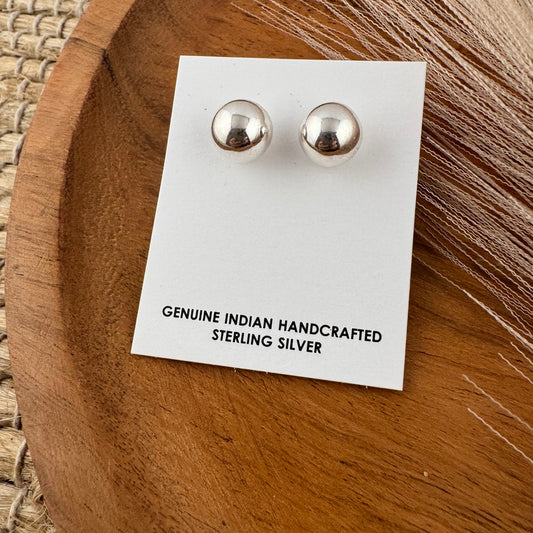 Sterling Silver Ball Studs - Large