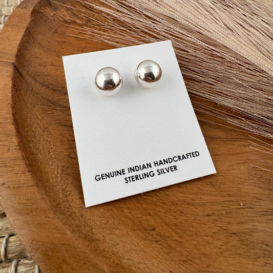 Sterling Silver Ball Studs - Large