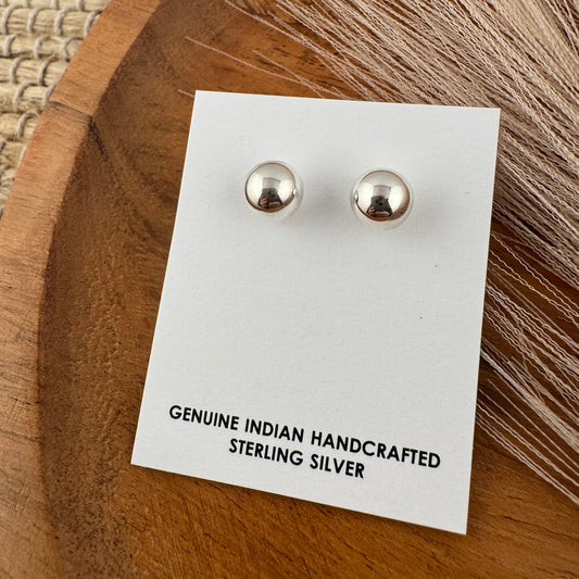 Sterling Silver Ball Studs - Small