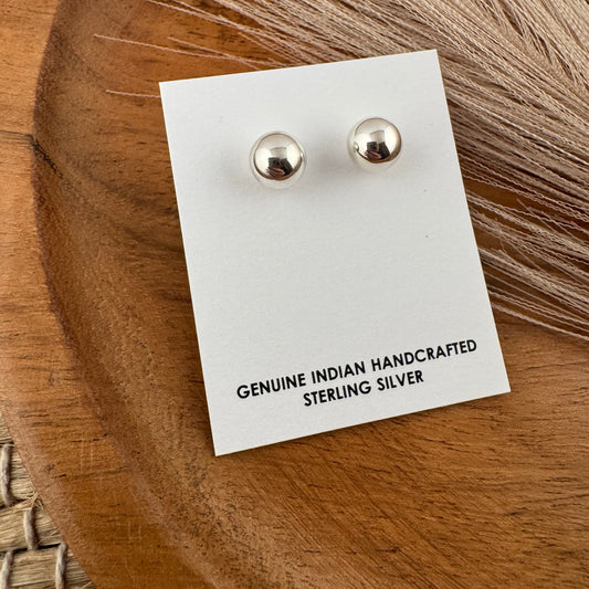 Sterling Silver Ball Studs - Small
