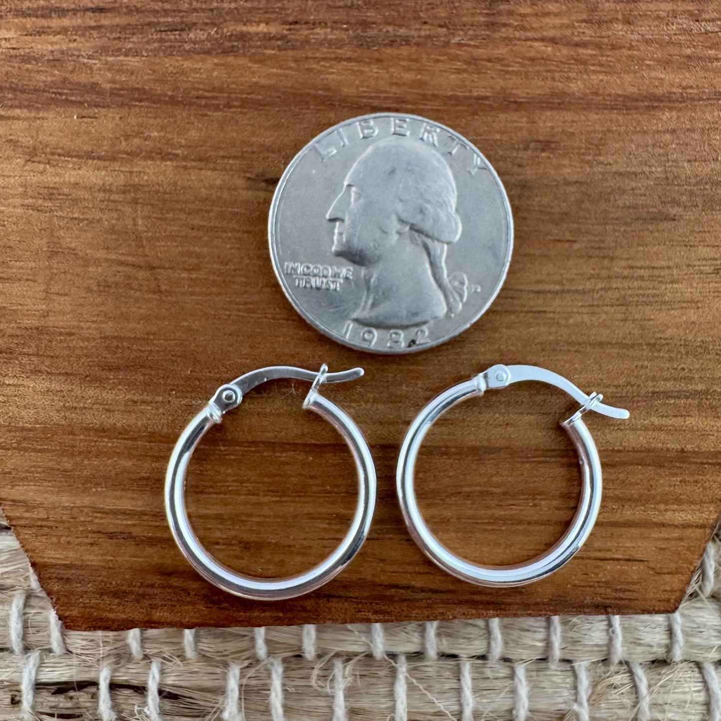 Sterling Silver Basic Hoop Earrings
