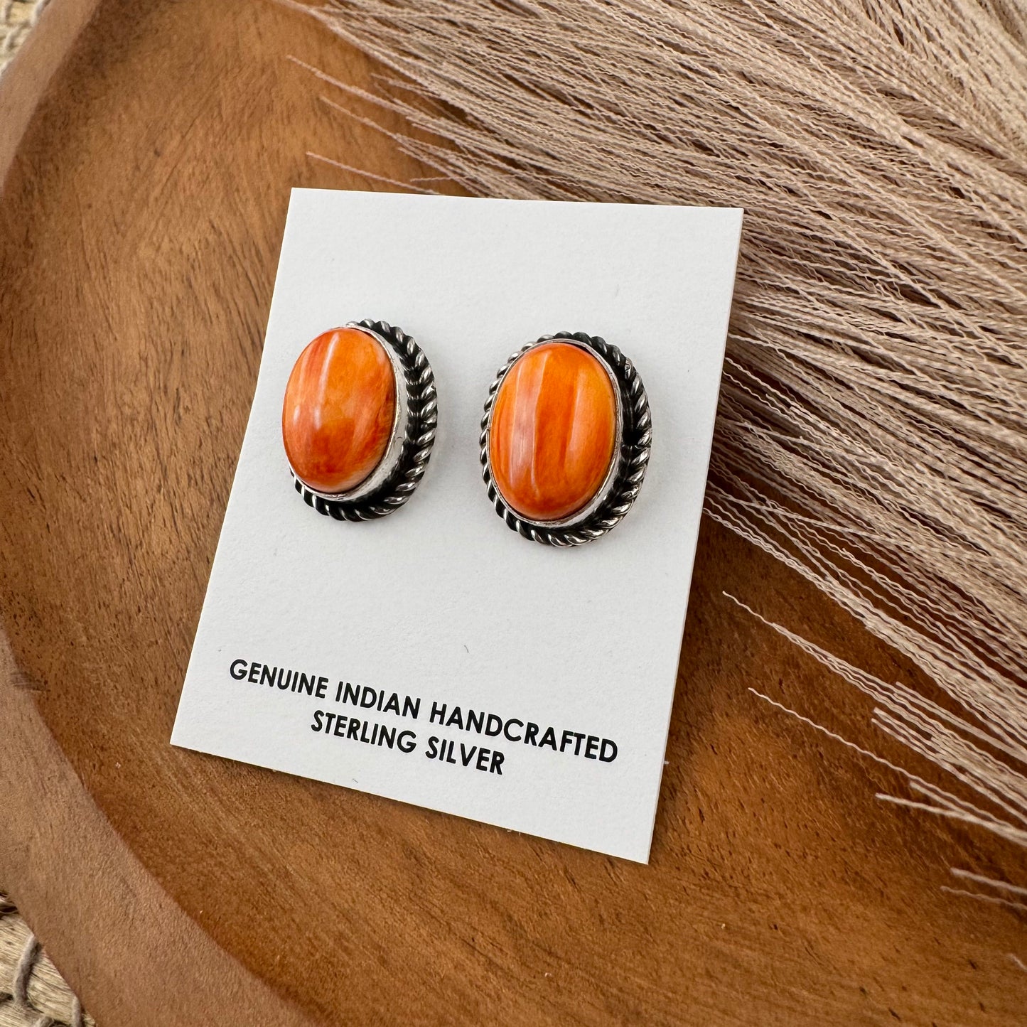 Spiney Oyster Oval Earrings