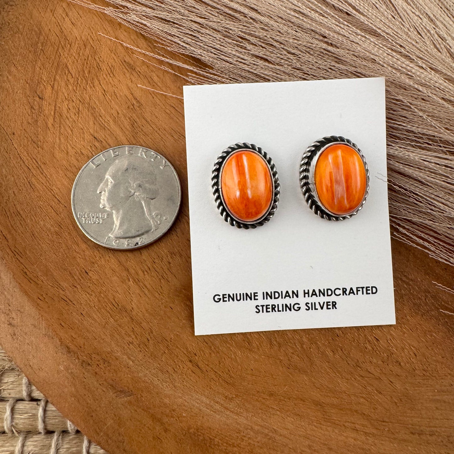 Spiney Oyster Oval Earrings