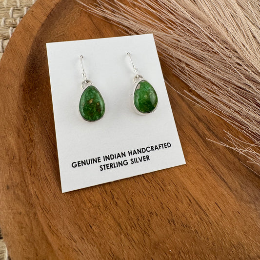 Sonoran Turquoise Teardrop Earrings - Green