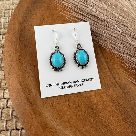 Kingman Turquoise Circle Earring