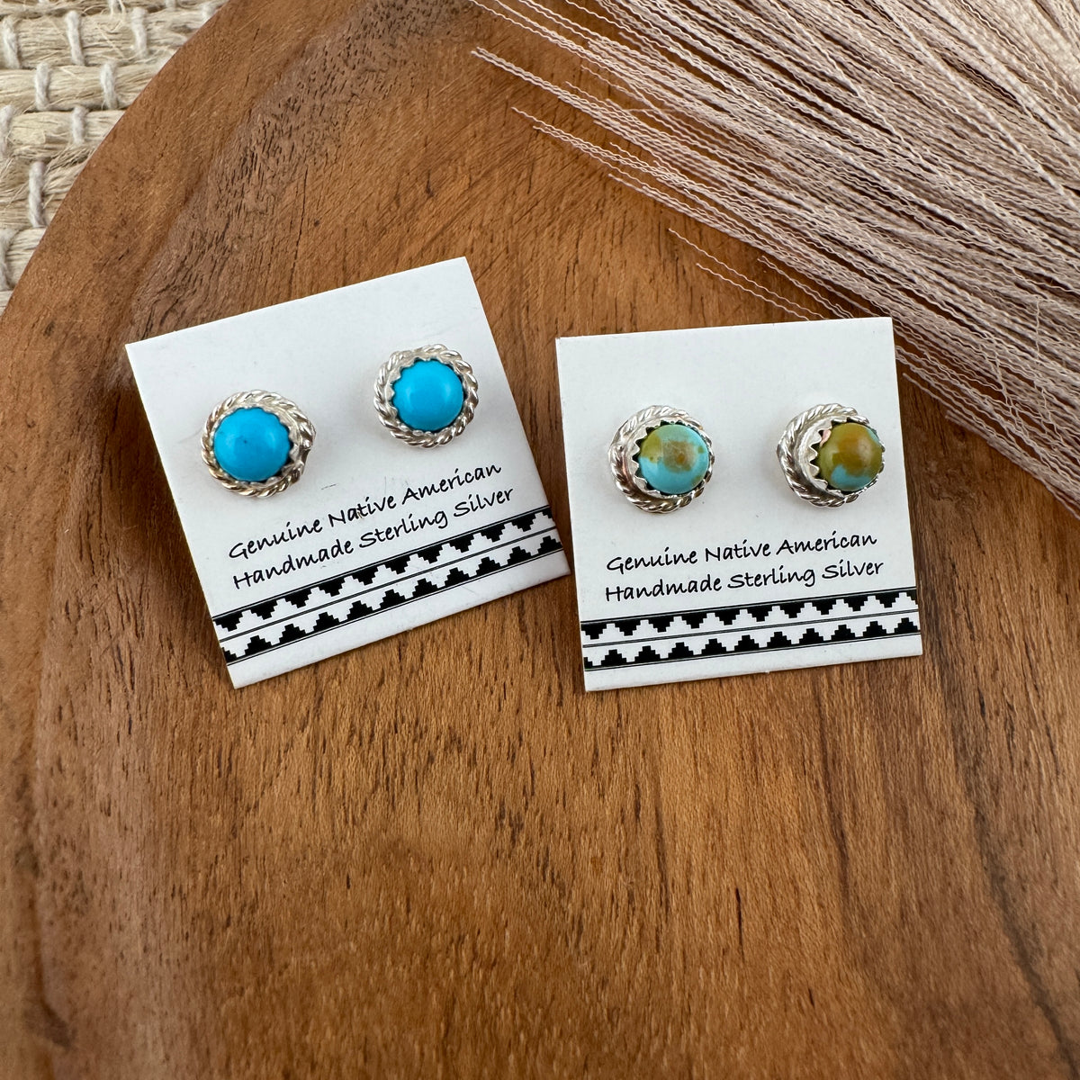 Small Turquoise Round Studs
