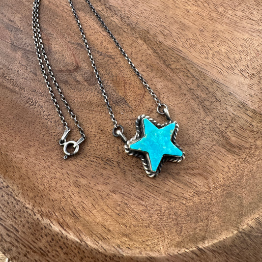 Kingman Turquoise Star Necklace