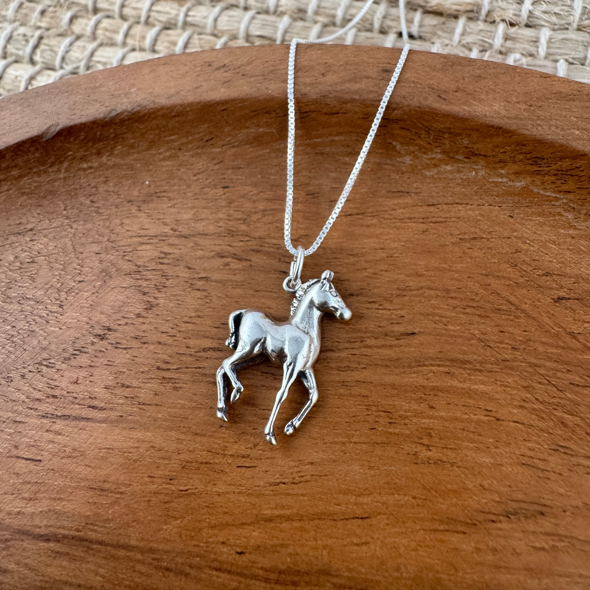 Prancing Horse Charm Necklace