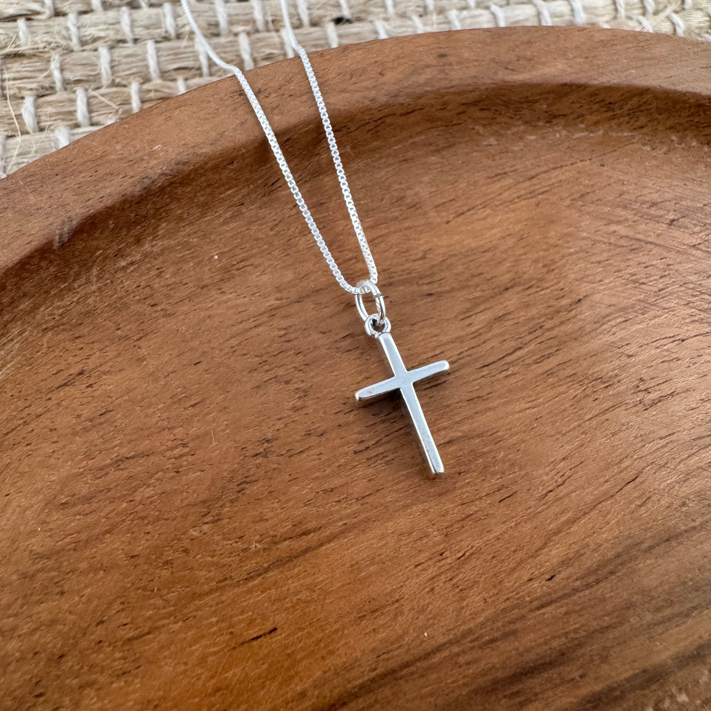 Small Cross Charm Necklace