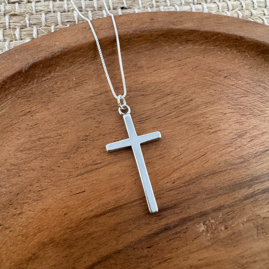 Large Cross Charm Necklace