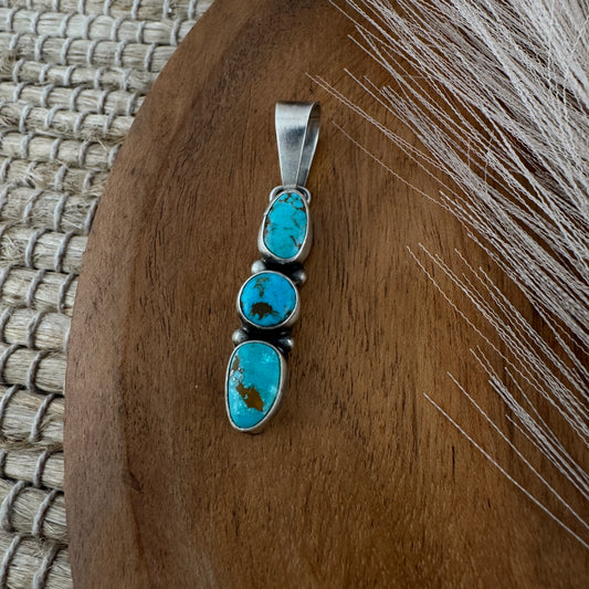 Kingman Turquoise 3 Drop Pendant