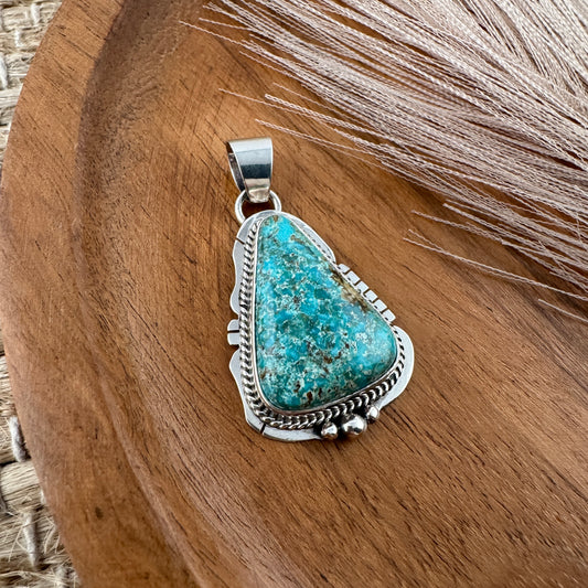 White Water Turquoise Triangle Pendant